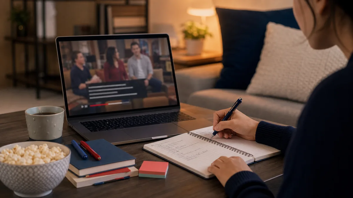 Apprendre les expressions anglaises avec une sitcom en VO et des notes de vocabulaire