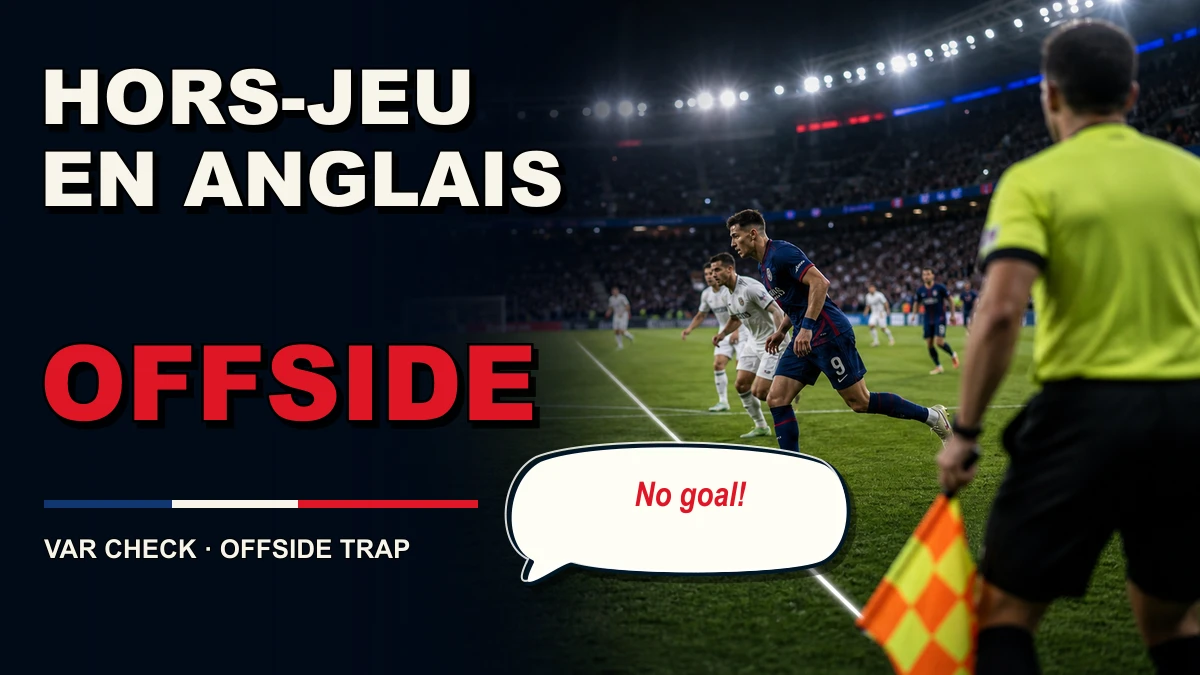 Hors-jeu en anglais : offside, offside trap, VAR