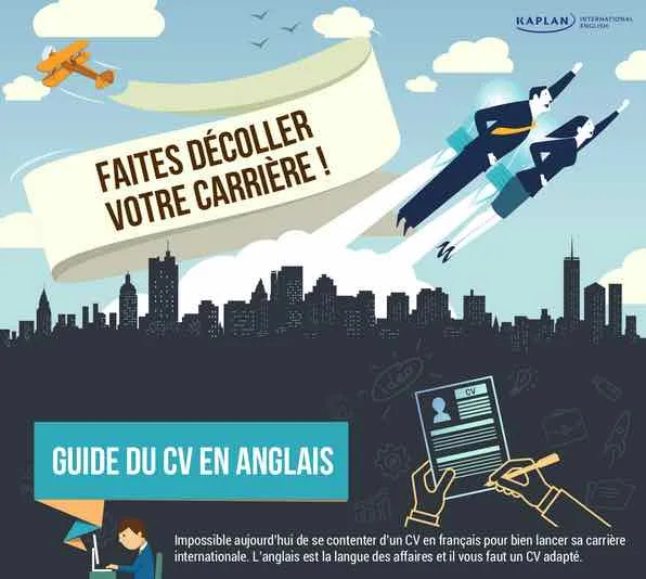 Infographie du Guide du CV anglais par Kaplan International