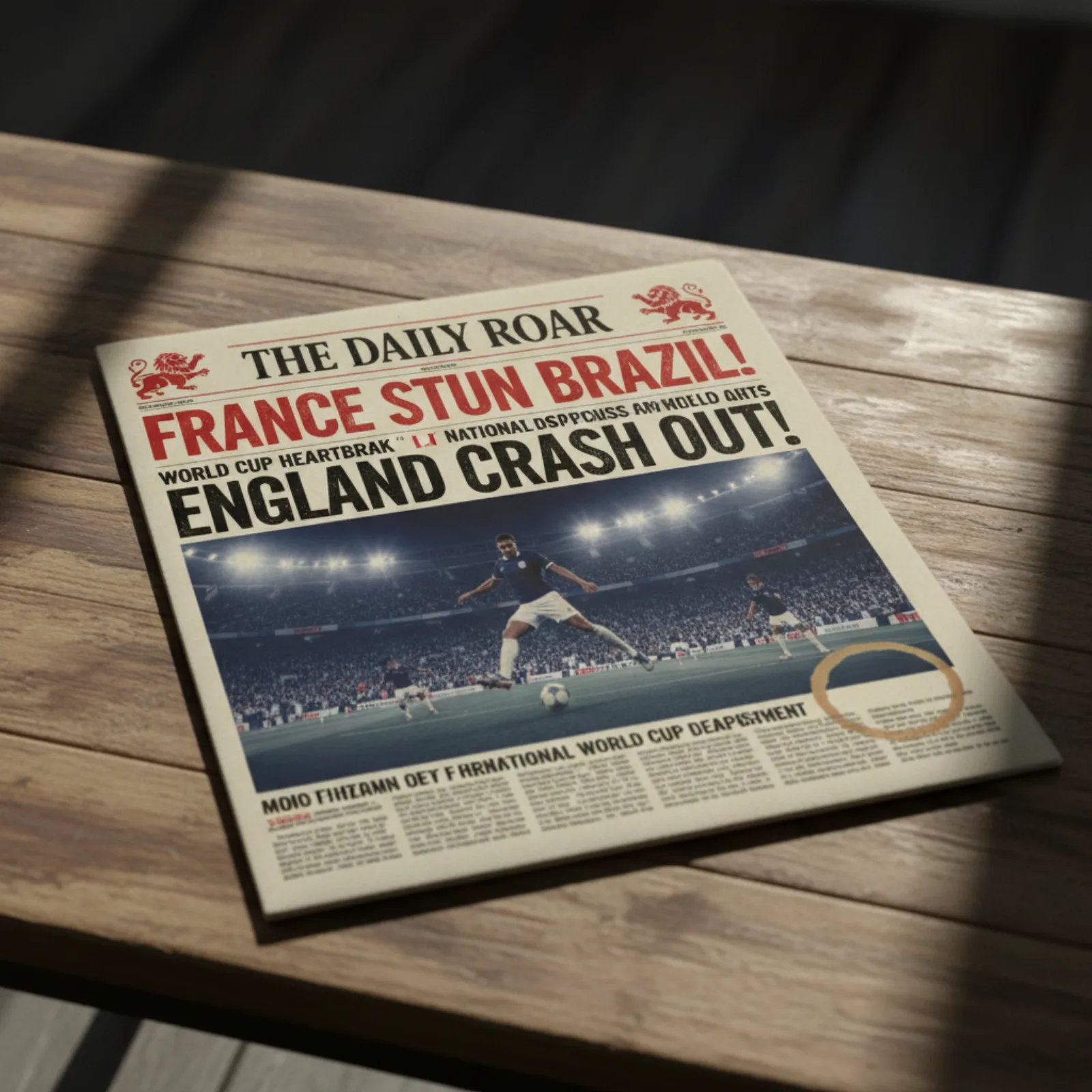 Lire les titres de la presse sportive anglaise pendant le Mondial
