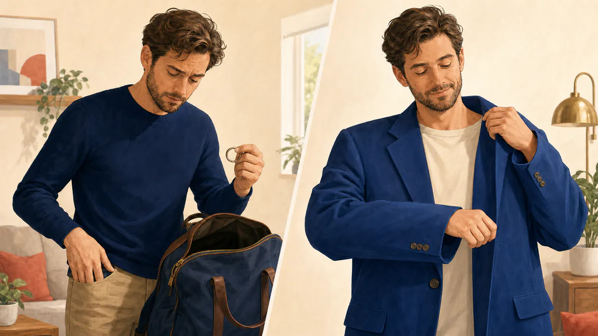 Comparaison entre une clé perdue pour lose et une veste trop ample pour loose
