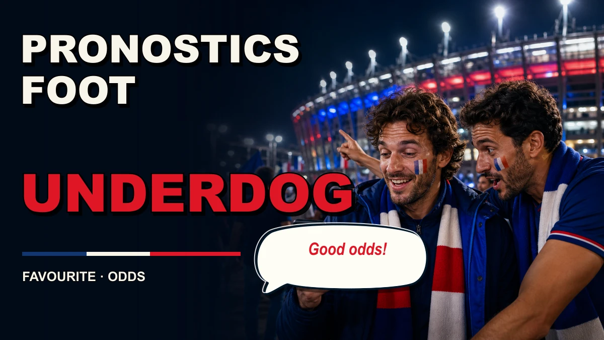 Pronostics foot en anglais : favourite, underdog, odds