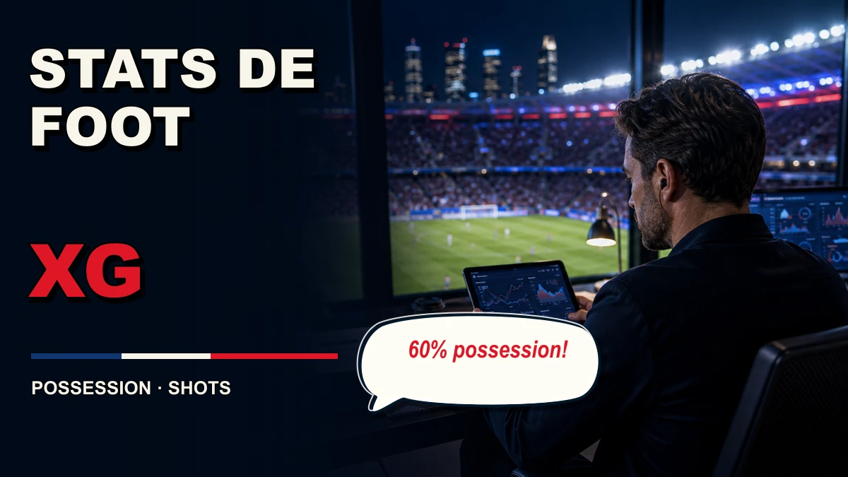 Statistiques de foot en anglais : xG, possession, shots