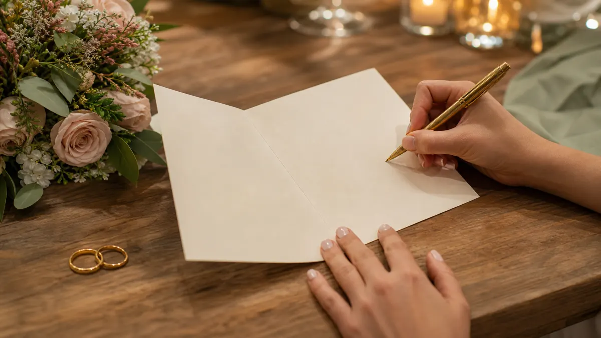 Vœux de mariage en anglais : exemples courts et naturels